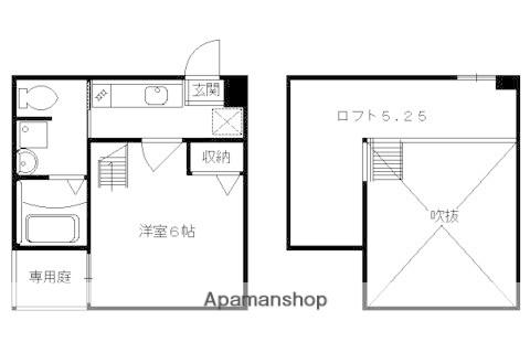 ウエスト9京都駅(1K/1階)の間取り写真