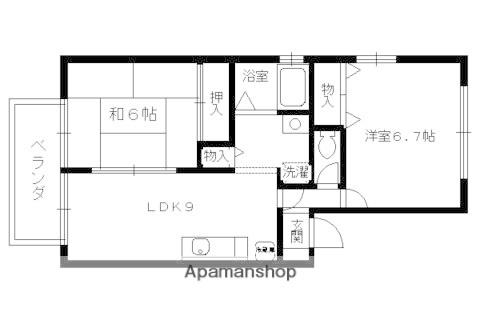 B・ベルヴィル(2LDK/2階)の間取り写真