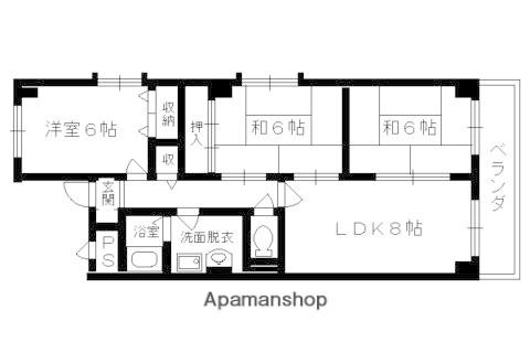ロイヤルコーポ洛南(3LDK/2階)の間取り写真