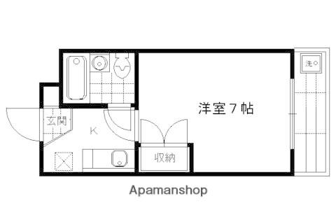 CIEUX京都(1K/3階)の間取り写真