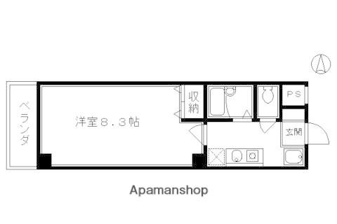 GLORIOUS KYOTO(1K/7階)の間取り写真