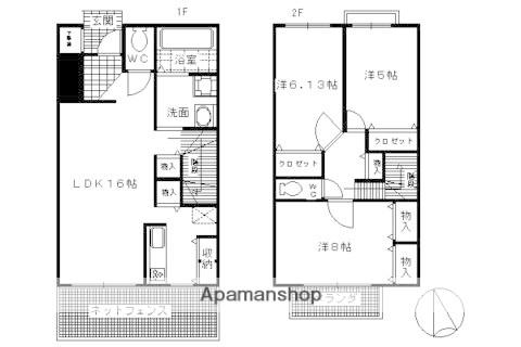 アロンジェ勧修寺(3LDK)の間取り写真