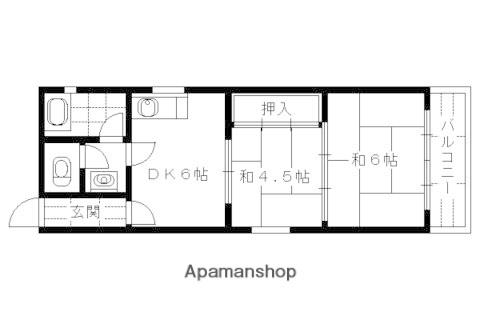 ハイツスガII(2DK/3階)の間取り写真