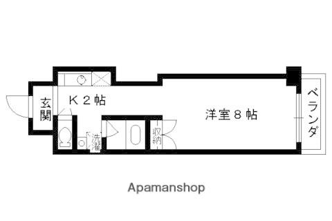 KIND3 南館(1K/2階)の間取り写真