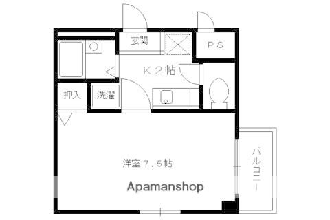 ロイヤルヴィンテージ三十三間堂(1K/2階)の間取り写真
