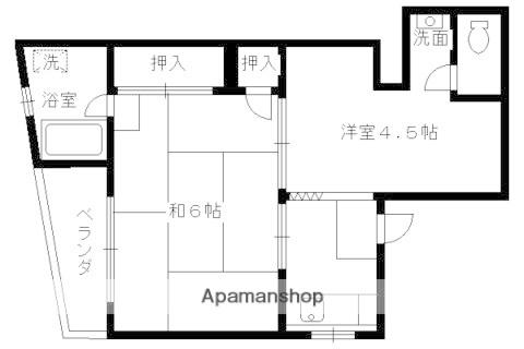 マンション豊栄(2K/4階)の間取り写真