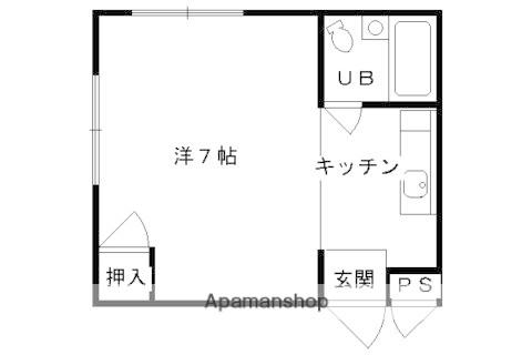 コーポ日章(ワンルーム/2階)の間取り写真