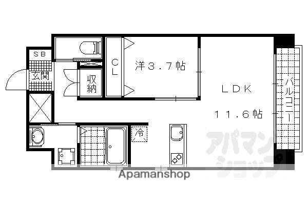 R-IIICOURT(1LDK/10階)の間取り写真