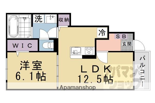 ベルカレントII(1LDK/1階)の間取り写真