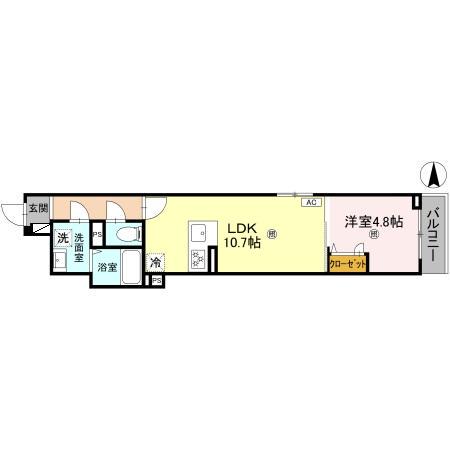 VELLEDORE(1LDK/3階)の間取り写真