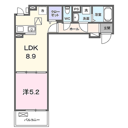 FORZADKⅢ(1LDK/1階)の間取り写真
