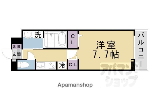 アビィ ロード(1K/2階)の間取り写真