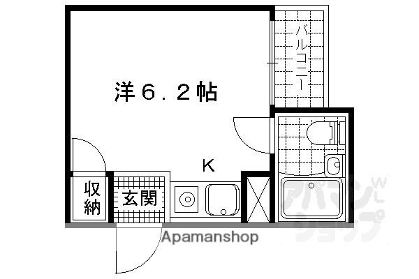 レイクフェスタ大津(1K/3階)の間取り写真