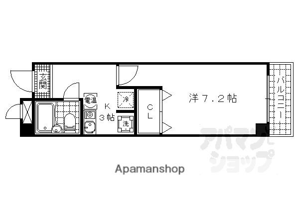 T・Oコーポ石山A棟(1K/2階)の間取り写真