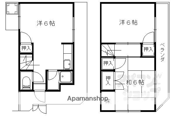 山科パールハイツ(3DK)の間取り写真