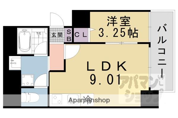 ベルヴィ石山(1LDK/3階)の間取り写真