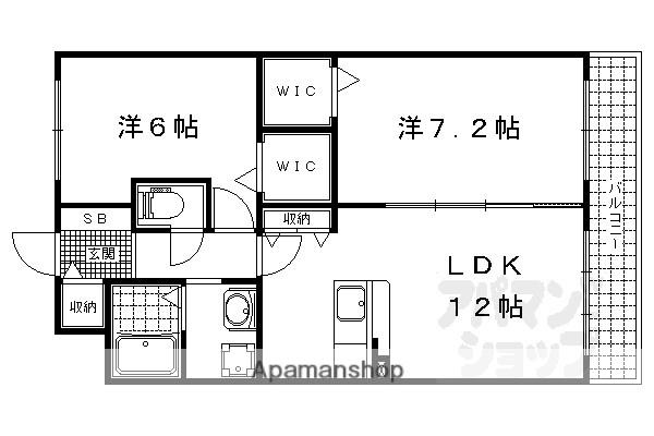 VITA FLORE(2LDK/3階)の間取り写真
