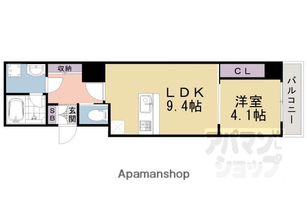 VINE OAK RABBI(1LDK/4階)の間取り写真