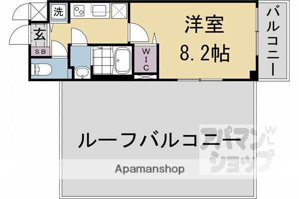 ベラジオ雅び京都洛北ガーデン(1K/4階)の間取り写真