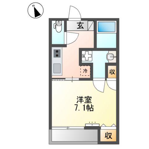 グレース石山(1K/3階)の間取り写真