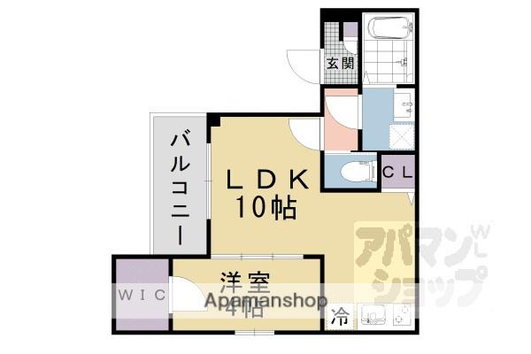 ジーメゾン大津横木ルイエル(1LDK/2階)の間取り写真