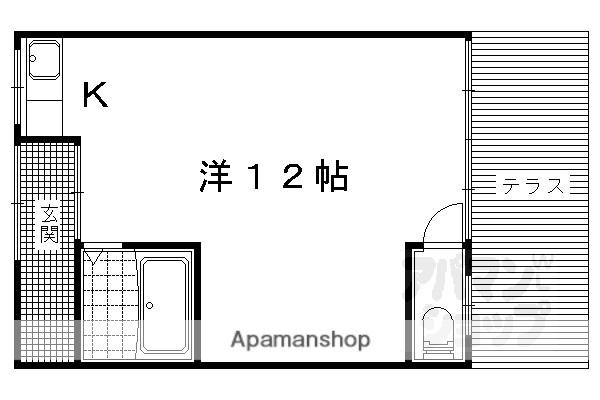 日ノ岡坂脇町貸家(1K)の間取り写真