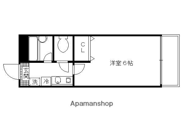 アドラブール(1K/2階)の間取り写真