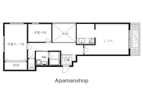ミレニアム御池(2LDK/6階)の間取り写真