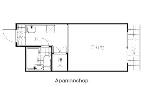 シャトーニシムラ(1K/3階)の間取り写真