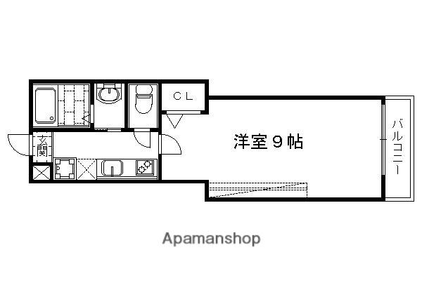 ウイング・ウッド東山(1K/2階)の間取り写真