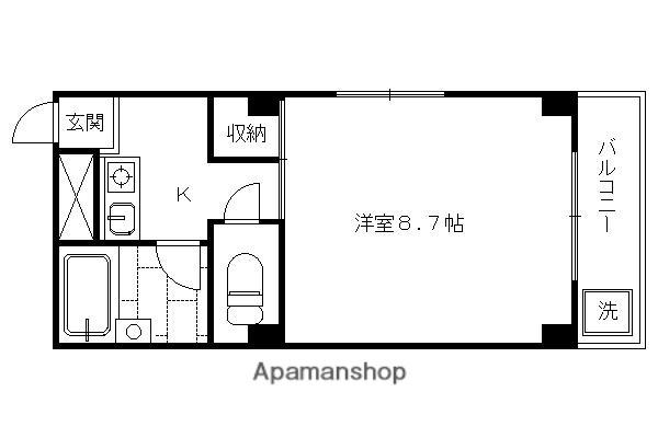 クリアマインド(1K/2階)の間取り写真