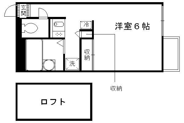 レオパレスフェリシダード(1K/1階)の間取り写真