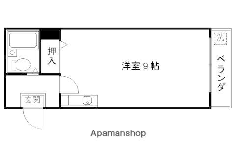 パラシオ池田(ワンルーム/4階)の間取り写真