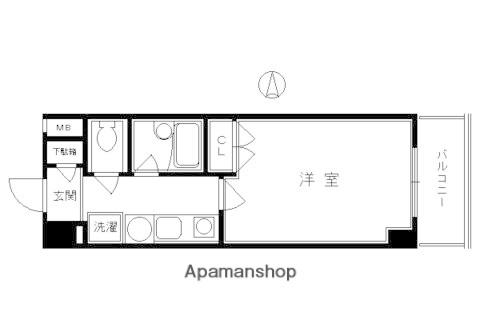 パインフィールド壬生(1K/9階)の間取り写真