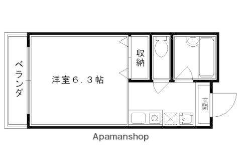 ヴィーグルヤマダ(1K/4階)の間取り写真