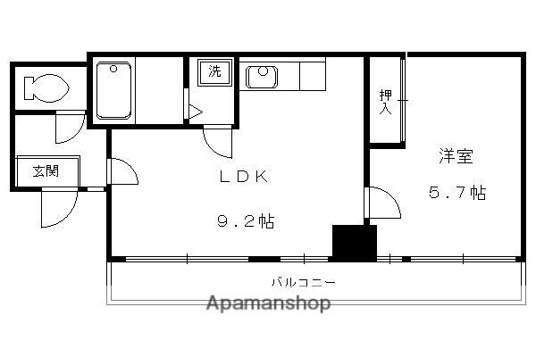 下京区西新屋敷太夫町マンション(1LDK/1階)の間取り写真