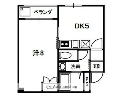 メゾン興戸(1DK/3階)の間取り写真