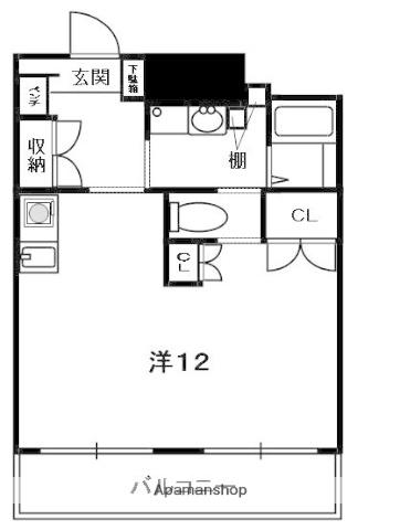 ブラッサム精華(ワンルーム/2階)の間取り写真