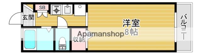 シャーメゾンプチシャトウY・S(1K/2階)の間取り写真