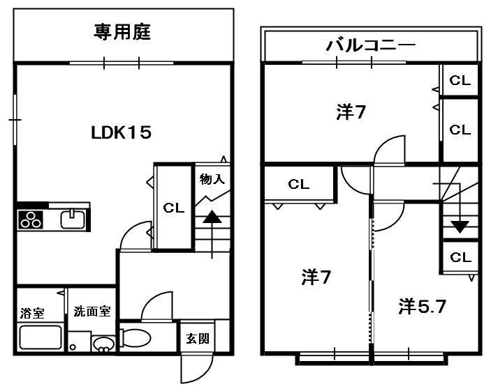 センチュリオン花住坂(3LDK)の間取り写真