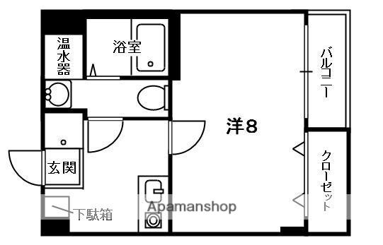 オクトーバー・ファースト(1K/2階)の間取り写真