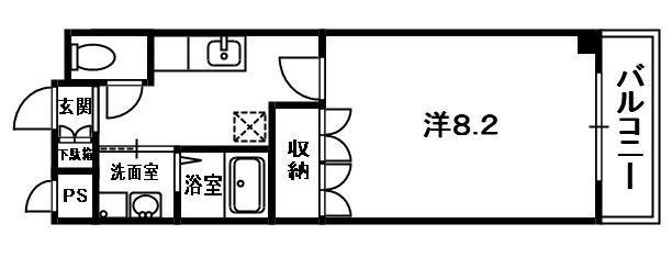 パストラル・和(1K/2階)の間取り写真
