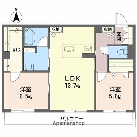 シャーメゾンM-SIX(2LDK/3階)の間取り写真