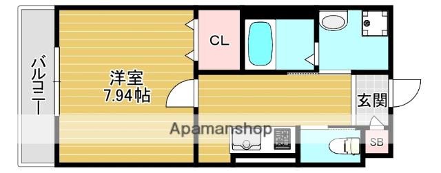 KTIレジデンス伊勢田(1K/3階)の間取り写真