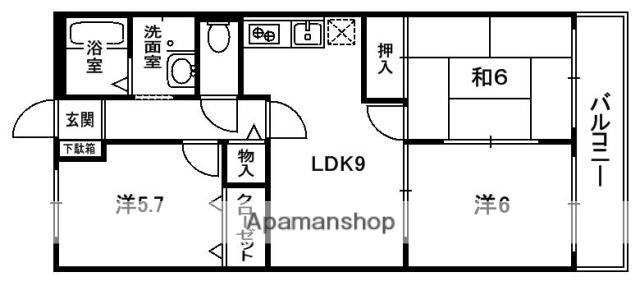 アトリオマンション(3LDK/2階)の間取り写真