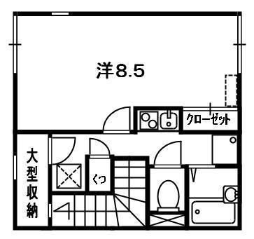 レオネクスト ブロッサム(1K/2階)の間取り写真