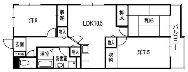 レストプレイス西川(3LDK/2階)の間取り写真