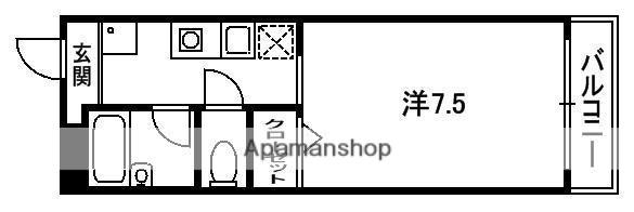 ヴァーナルワン(1K/2階)の間取り写真
