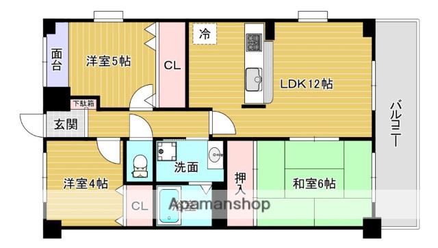 アトリオパーク(3LDK/3階)の間取り写真
