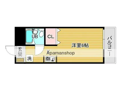 ホルティハイツ岡井(ワンルーム/1階)の間取り写真